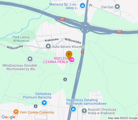 Mapa dojazdu do warsztatu samochodowego w miejscowości Kraków