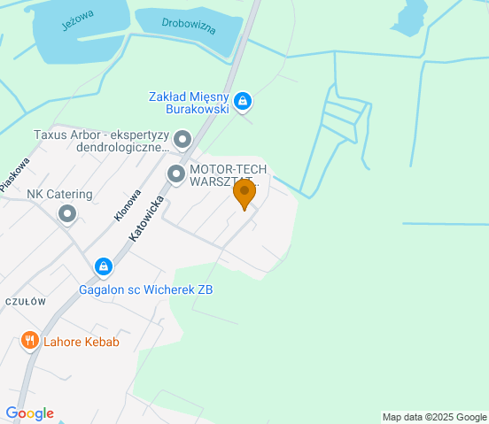 Mapa dojazdu do warsztatu samochodowego w miejscowości Tychy